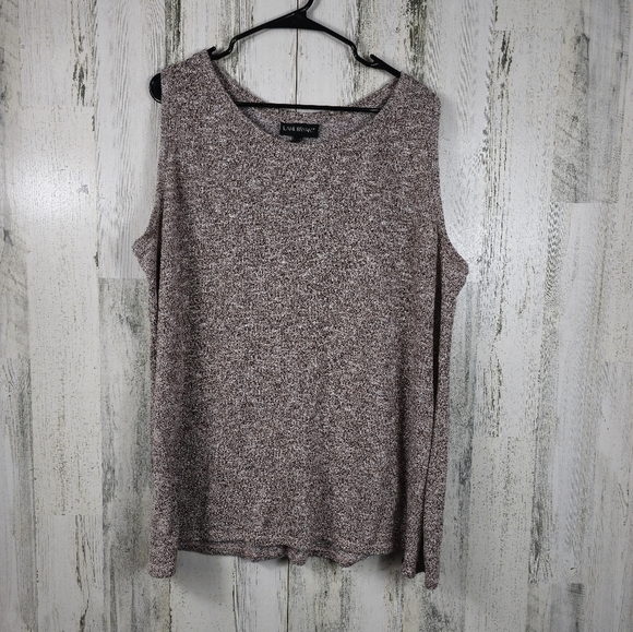 Lane Bryant pink and gray silver sparkle tank top women's plus size 22/24 - Picture 1 of 8